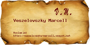 Veszelovszky Marcell névjegykártya