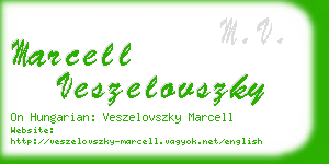 marcell veszelovszky business card